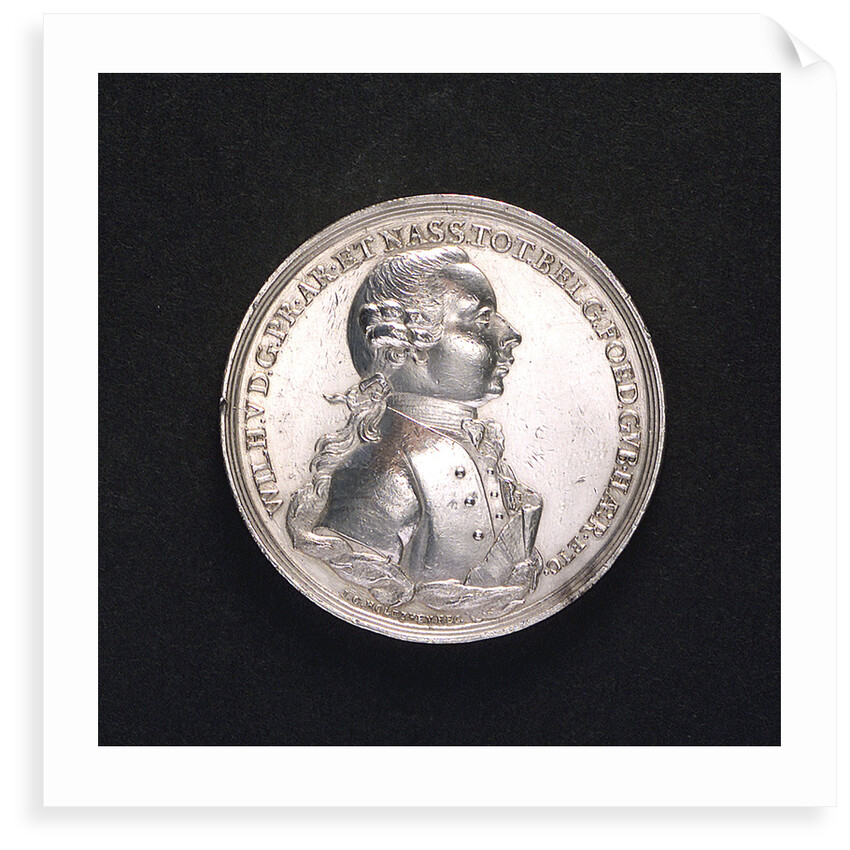 Medal commemorating William V of Nassau, Stadtholder and Admiral; obverse by Johann Georg Holtzhey