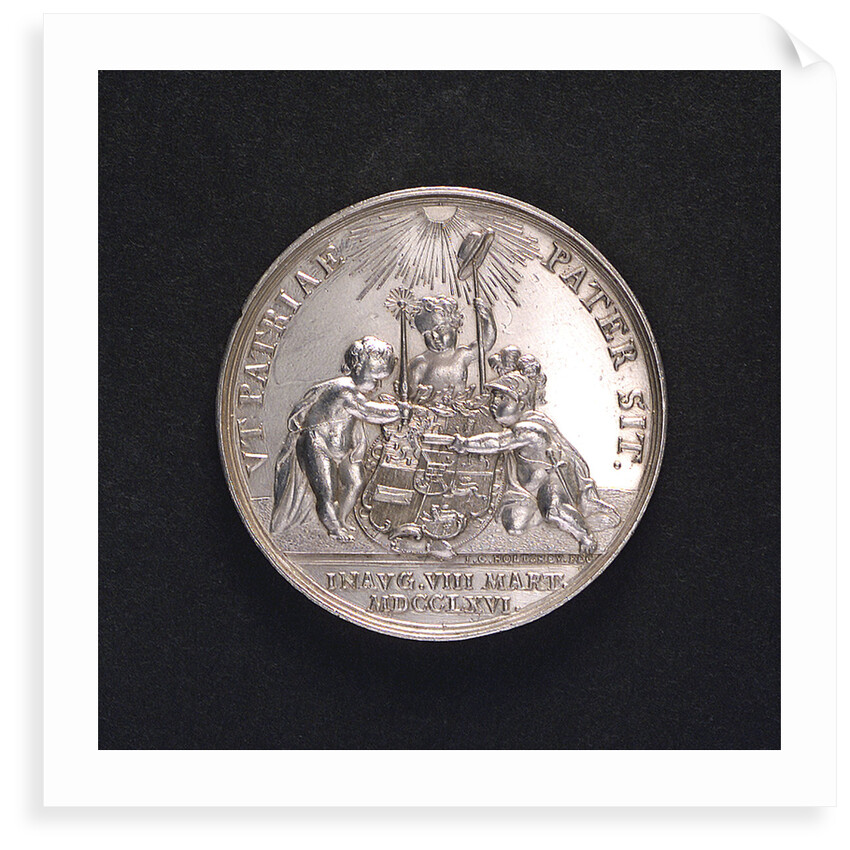 Medal commemorating William V of Nassau, Stadtholder and Admiral; reverse by Johann Georg Holtzhey