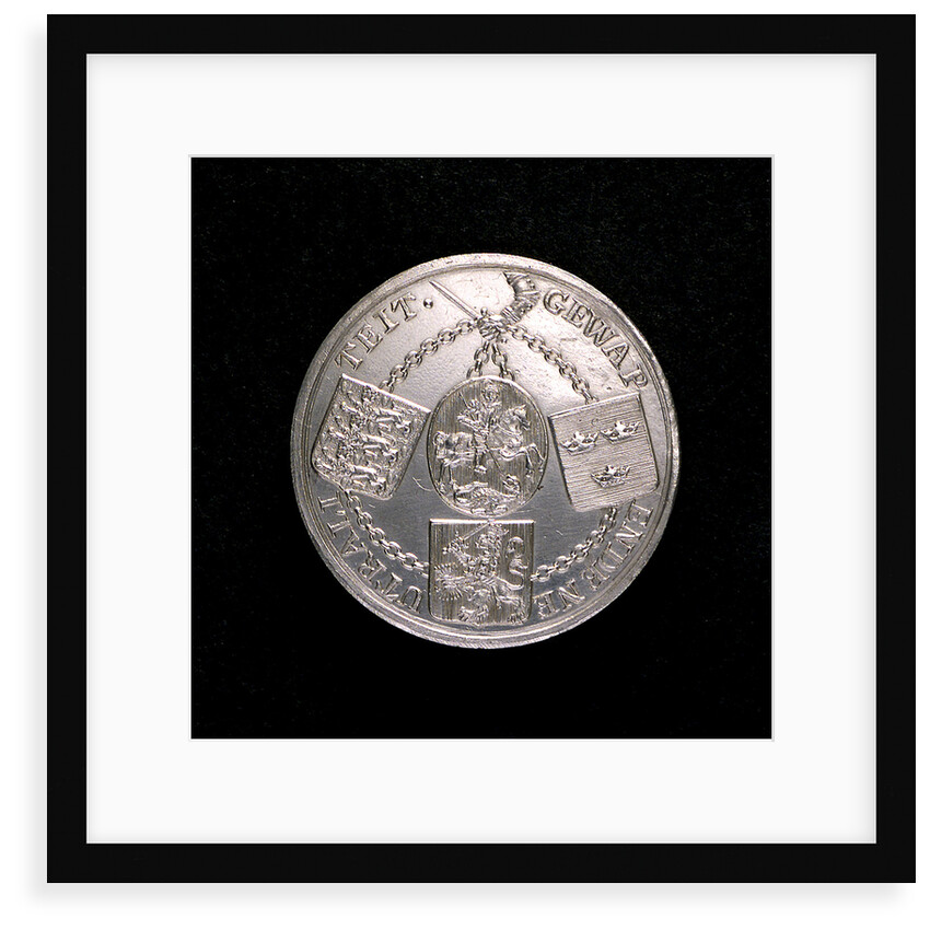 Medal commemorating armed neutrality at sea; obverse by A. van Baerll