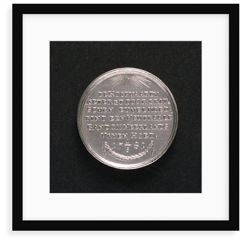 Medal commemorating armed neutrality at sea; reverse by J.M. Lageman