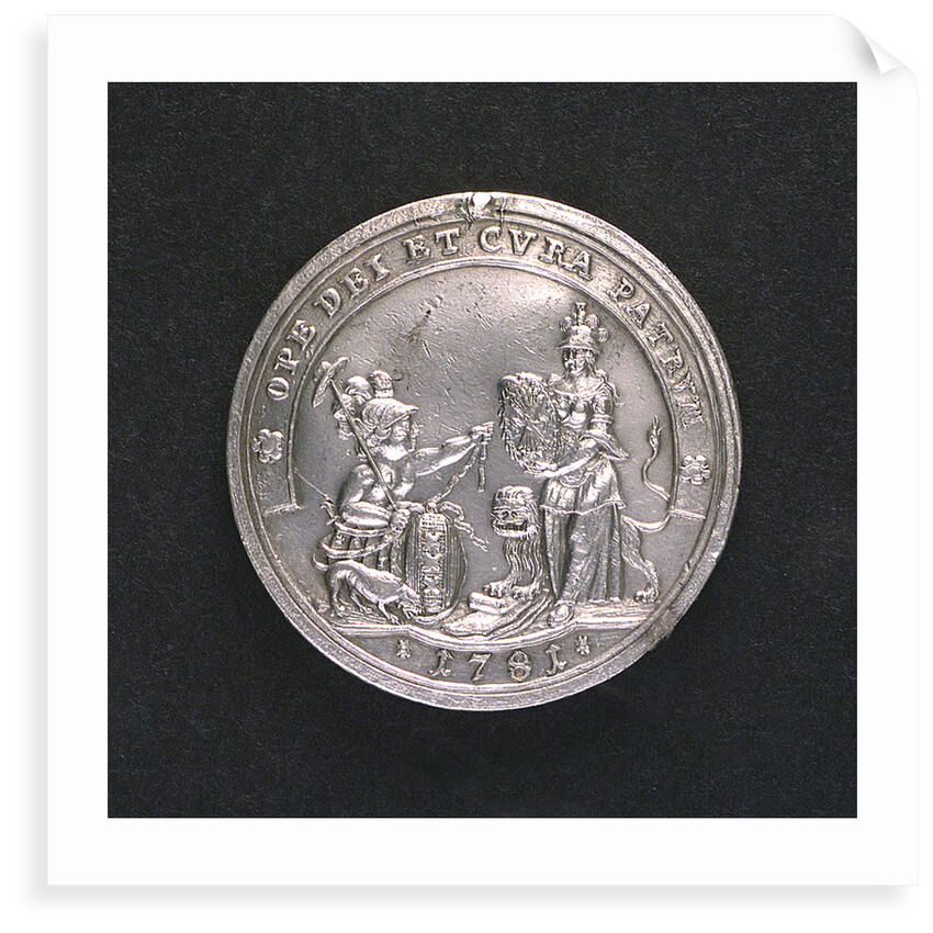 Medal commemorating the outbreak of the Fourth Dutch War, 1781; obverse by unknown