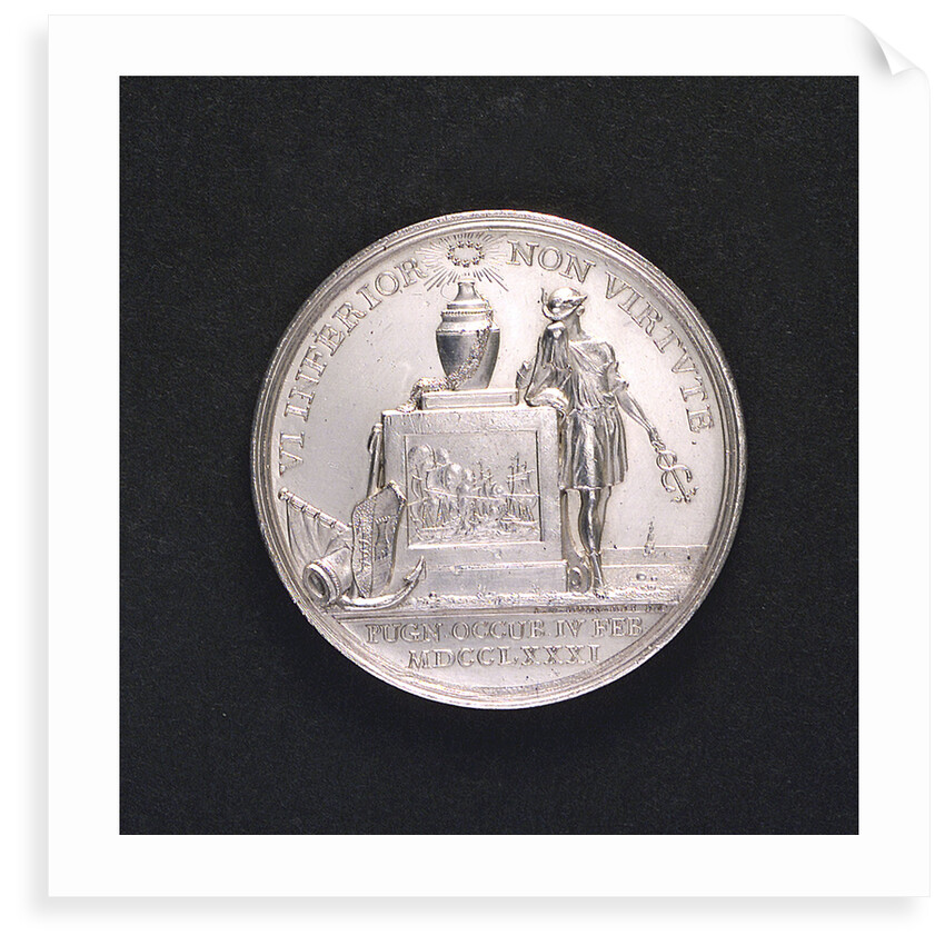 Medal commemorating Admiral Willem Crul of Holland and West Friesland; reverse by Johann Georg Holtzhey