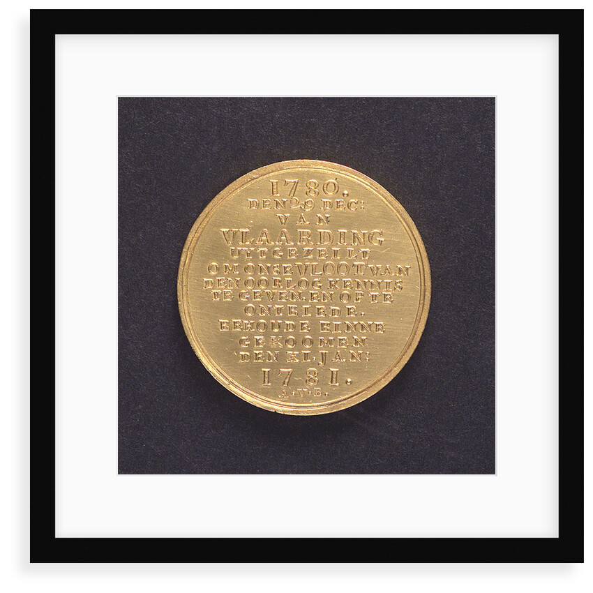 Medal commemorating J van der Windt's warning to the Dutch fishing fleet; reverse by A. van Baerll