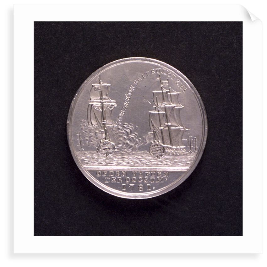 Medal commemorating the Battle of Doggerbank, 1781; obverse by A. van Baerll