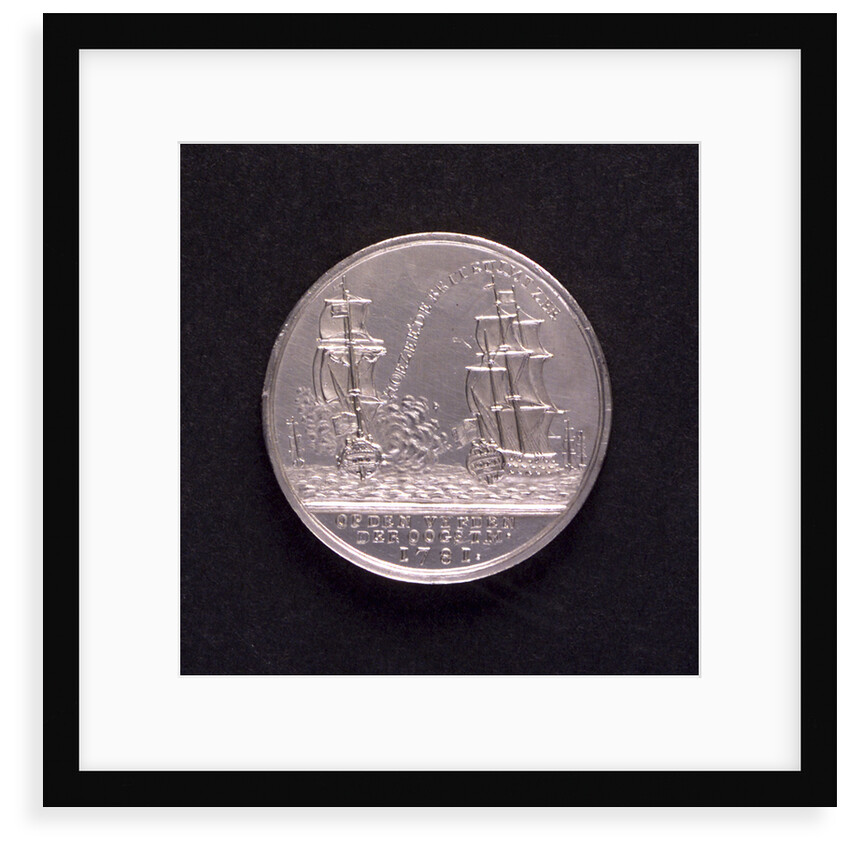 Medal commemorating the Battle of Doggerbank, 1781; obverse by A. van Baerll