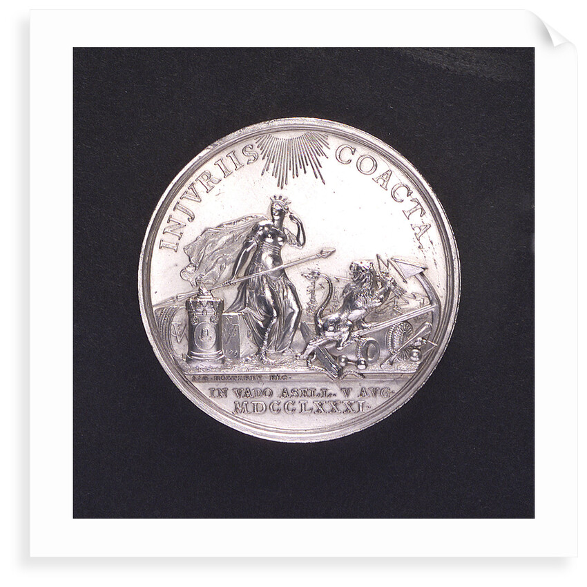 Medal commemorating the Battle of Doggerbank, 1781; obverse by Johann Georg Holtzhey