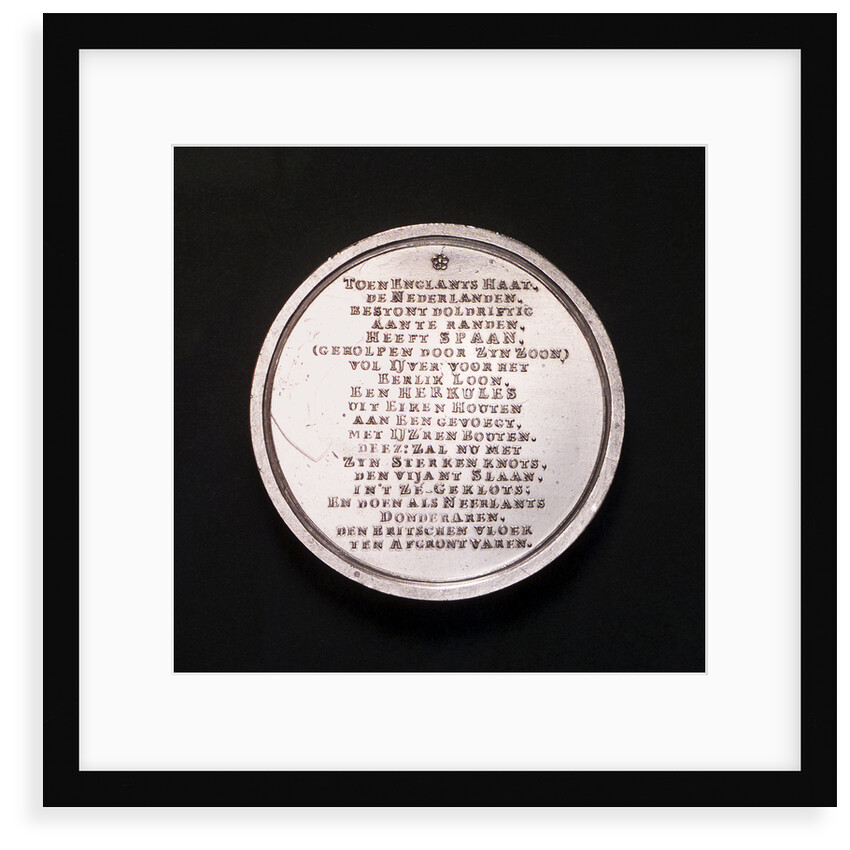 Medal commemorating the launch of the 'Hercules' of 60 guns, 1782; reverse by A. van Baerll