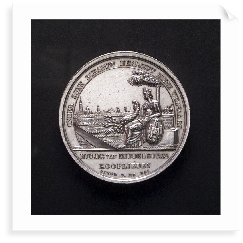Medal commemorating the opening of the new harbour of Middelburg, 1817; obverse by Simon and Bourje