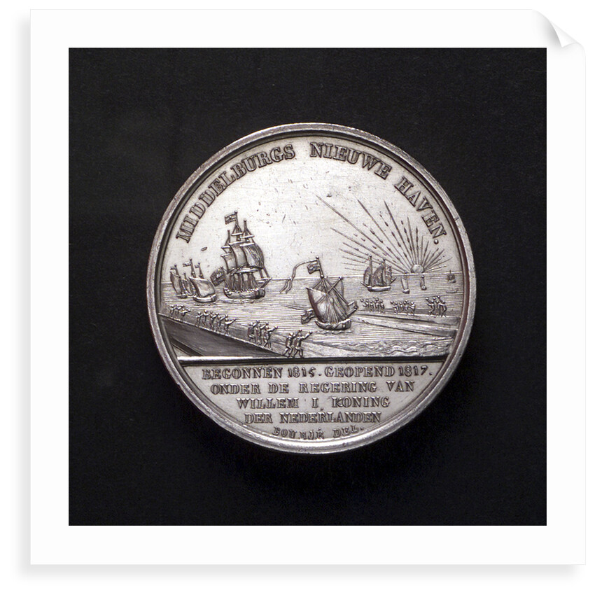 Medal commemorating the opening of the new harbour of Middelburg, 1817; reverse by Simon and Bourje