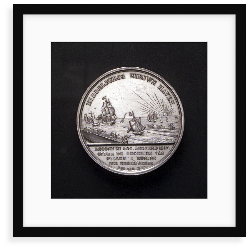 Medal commemorating the opening of the new harbour of Middelburg, 1817; reverse by Simon and Bourje
