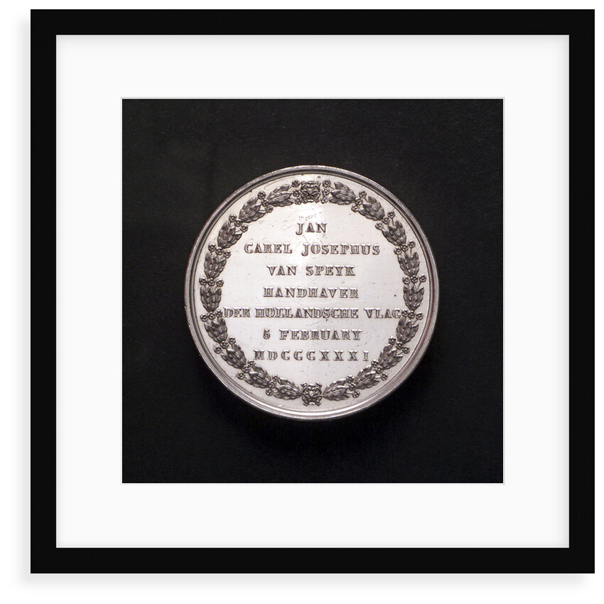 Medal commemorating the death of Lieutenant Jan Carel Josephus van Speyk, 1831; reverse by D. van der Kellen