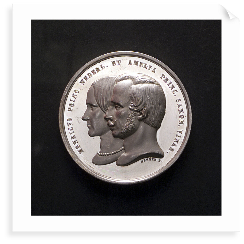Medal commemorating the marriage of Admiral Prince Henry of Holland, 1853; obverse by J.P. Menger