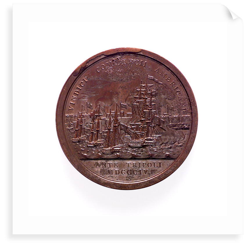 Medal commemorating Commodore E Preble and the bombardment of Tripoli, 1804; reverse by J.M. Reich