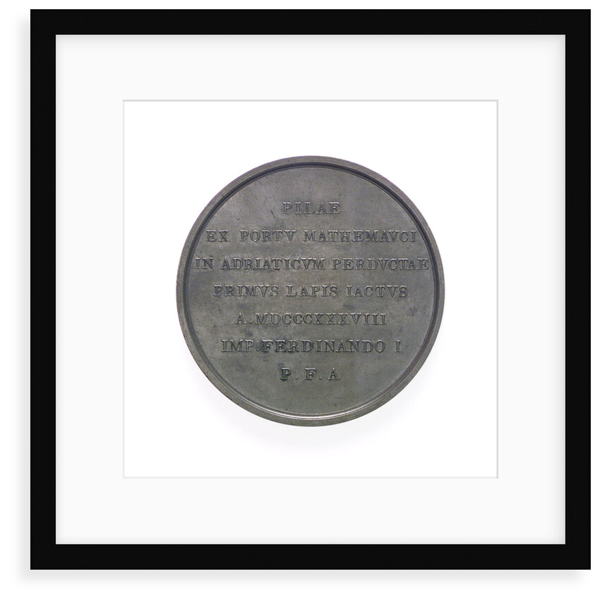 Medal commemorating the construction of the lighthouse, Port of Venice; reverse by L. Ferrari