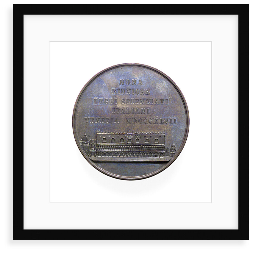Medal commemorating Marco Polo and the 9th Conference of Italian Scientists; reverse by A. Fabris