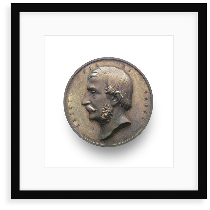 Medal commemorating Captain Faa di Bruno and the sinking of the Re d'Italia; obverse by A. Pieroni