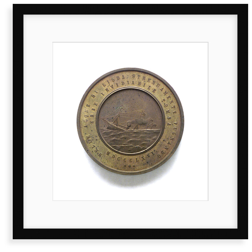 Medal commemorating Captain Faa di Bruno and the sinking of the Re d'Italia; reverse by A. Pieroni
