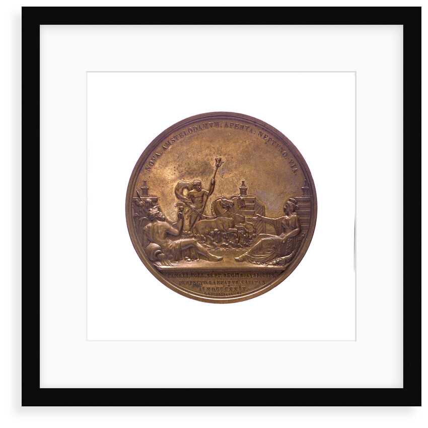 Medal commemorating the opening of the North Sea Canal, 1824; reverse by J.P. Schouberg