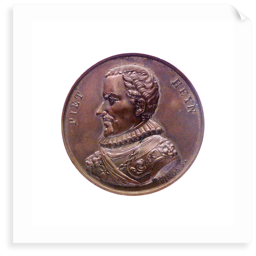 Medal commemorating Admiral Pieter Heyn (1578-1629); obverse by J.H. Simon