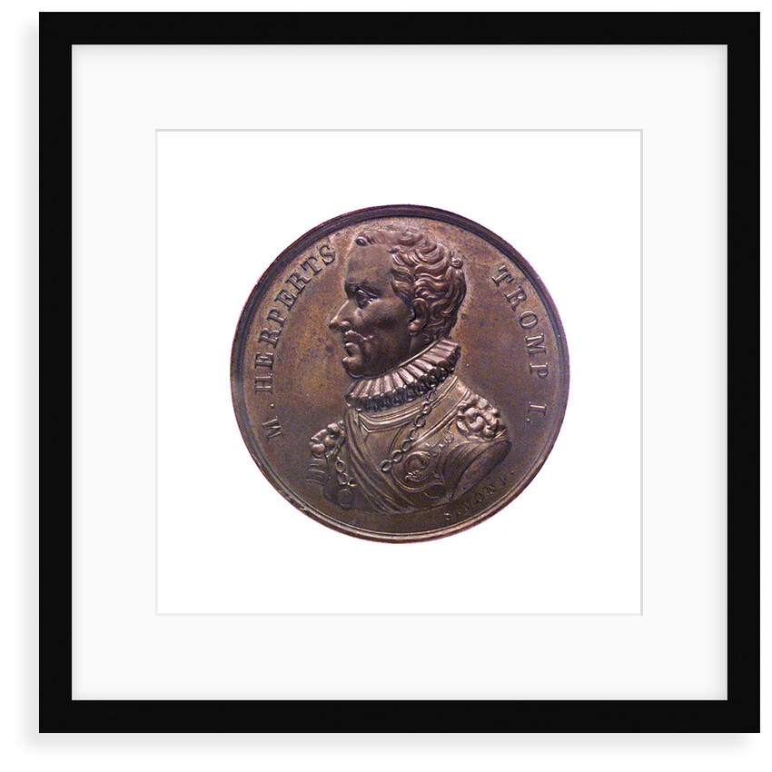 Medal commemorating  Admiral Maarten Harpertszoon van Tromp (1597-1653); obverse by J.H. Simon