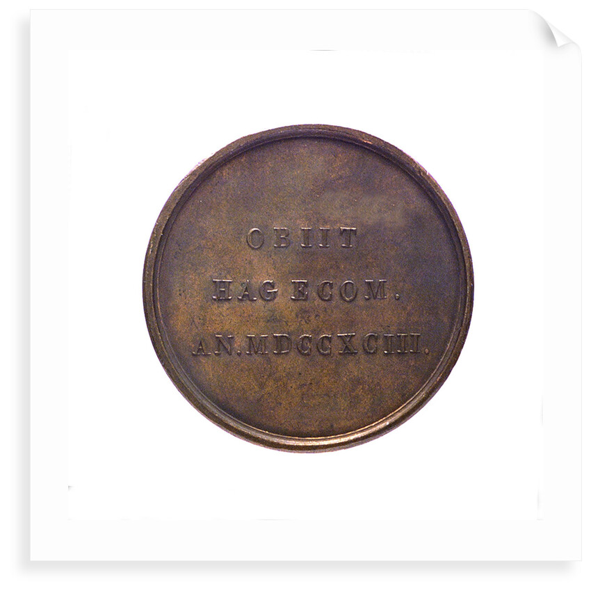 Medal commemorating Admiral Johan Arnold Zoutman (1724-1793); reverse by J.H. Simon