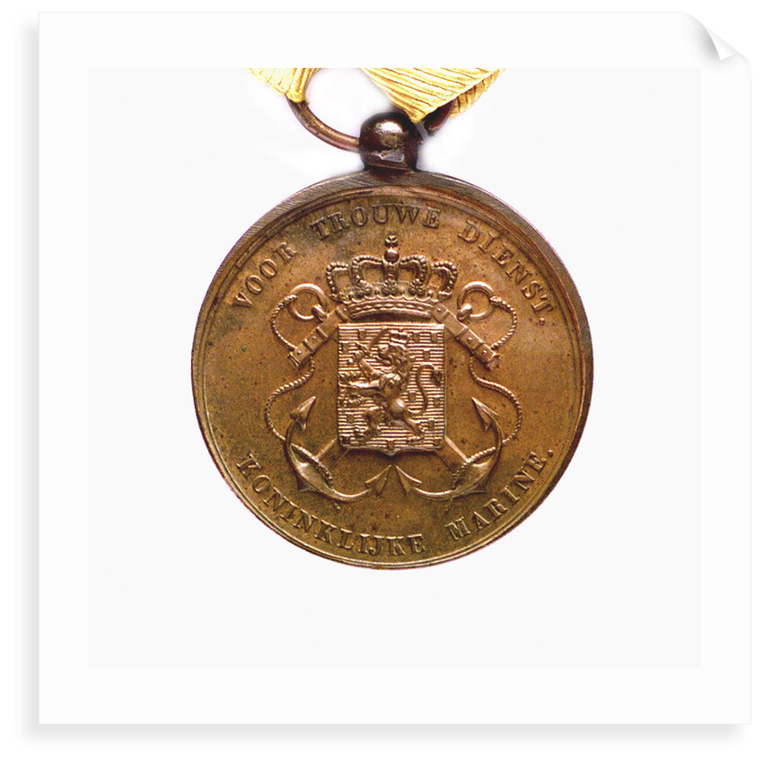 Medal commemorating the Dutch marine service; obverse by unknown