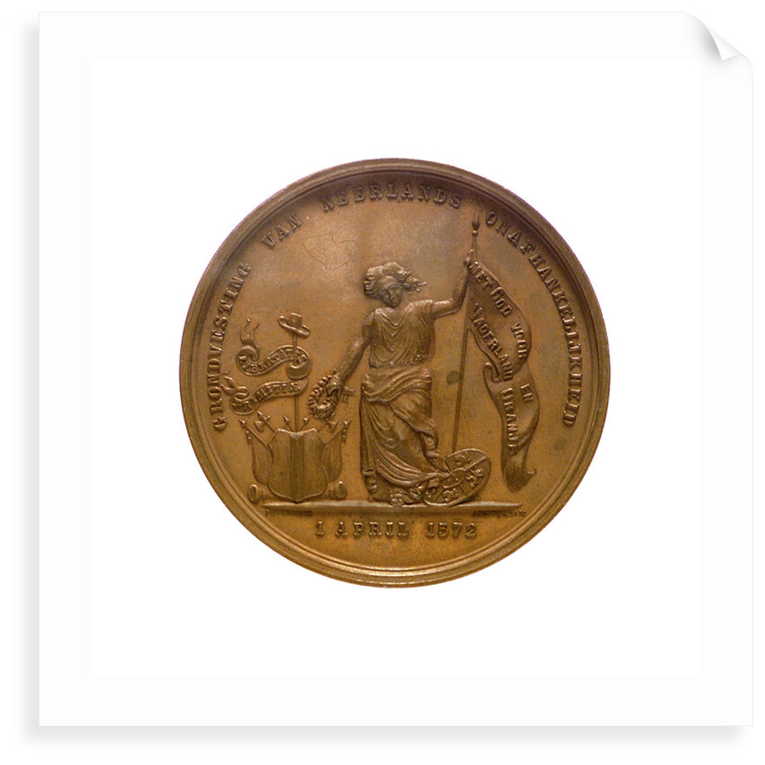 Medal commemorating the tercentenary of the deliverance of Briel; reverse by Posthumus
