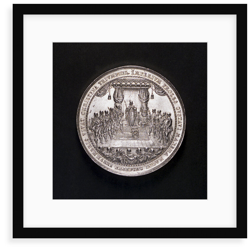Medal commemorating the accession of Queen Christina and the Battle of Femern, 1644; obverse by S. Dadler