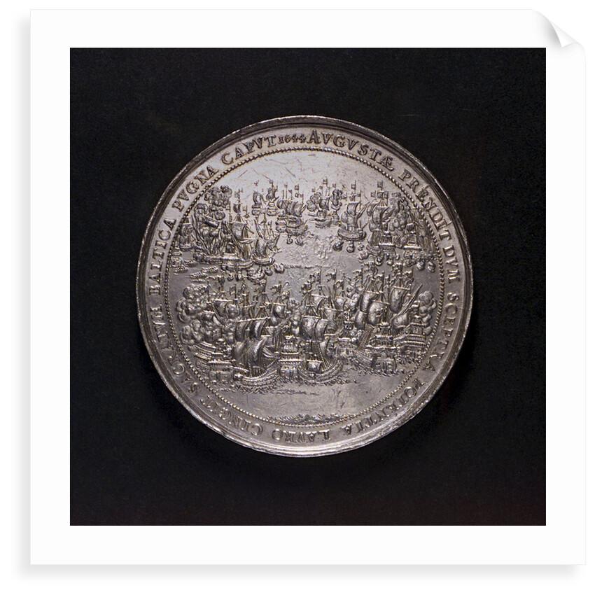 Medal commemorating the accession of Queen Christina and the Battle of Femern, 1644; reverse by S. Dadler