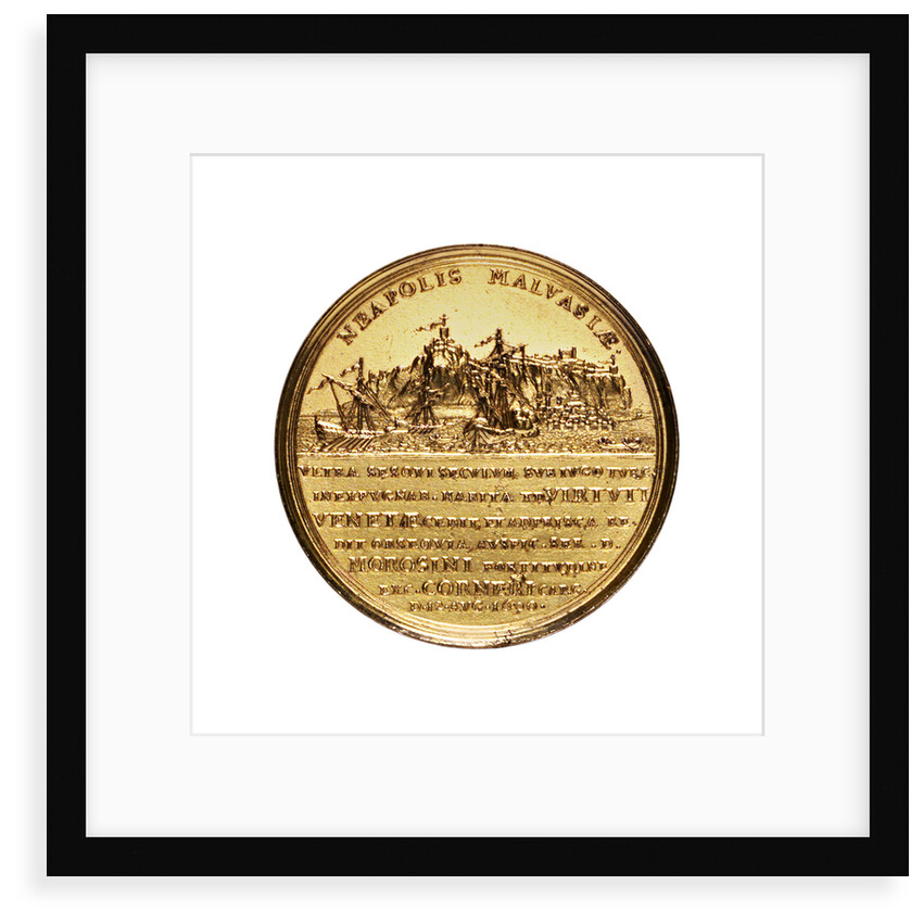Medal commemorating the capture of Malvasia, 1690; reverse by F. Kleinert