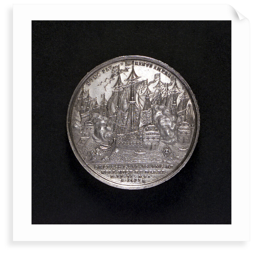 Medal commemorating the Battle of La Hogue, 1692; reverse by G. Hautsch