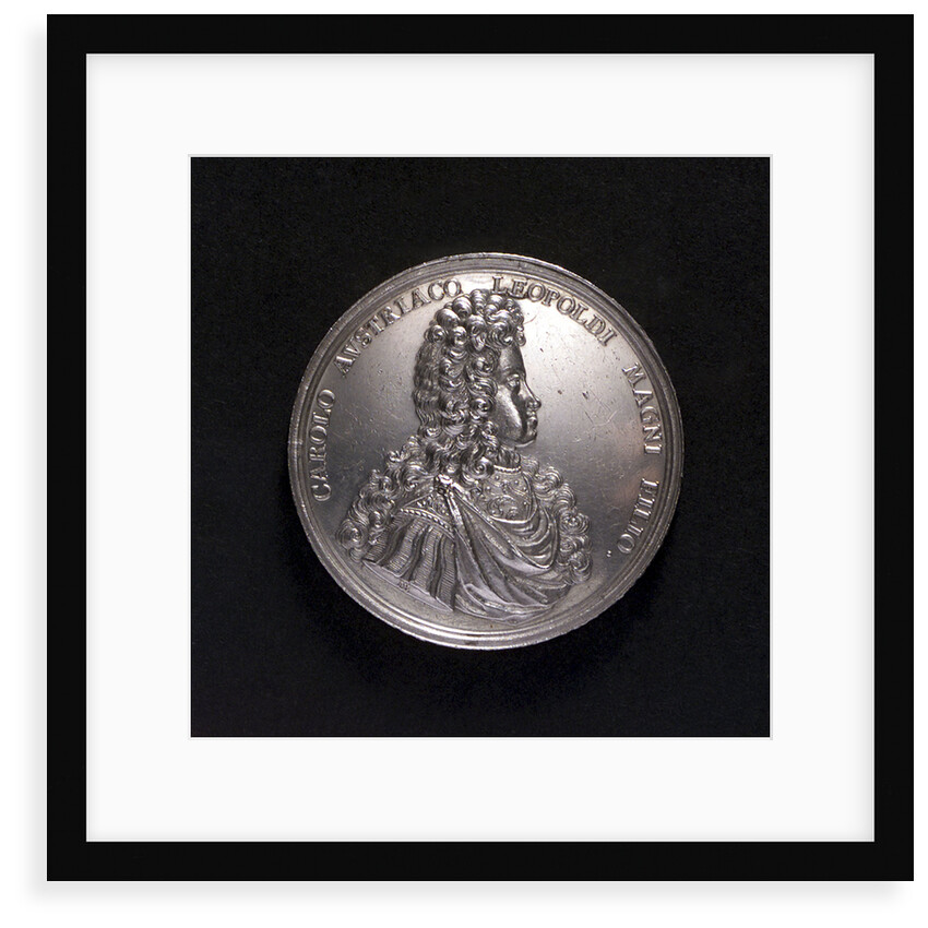 Medal commemorating the proposed departure of Archduke Charles III for Barcelona, 1700; obverse by M. Brunner