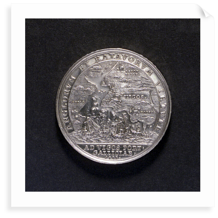 Medal commemorating the Expedition to Vigo Bay, 1702; reverse by unknown
