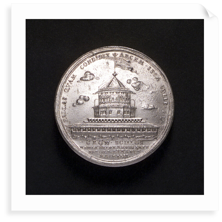 Medal commemorating the construction of the fortress of Cronstadt, 1704; obverse by P.H. Muller