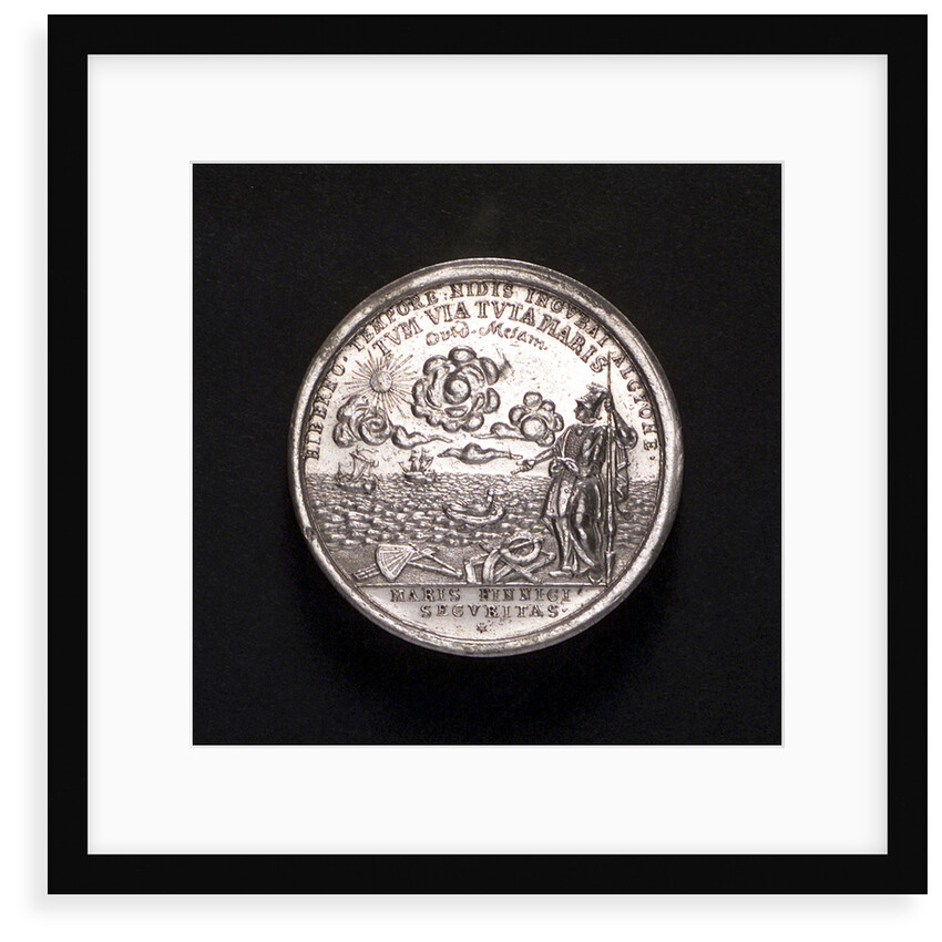 Medal commemorating the construction of the fortress of Cronstadt, 1704; reverse by P.H. Muller