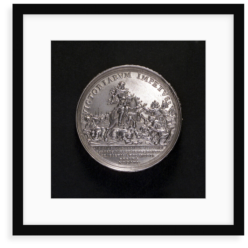 Medal commemorating Barcelona relieved and the conquest of Brabant, 1706; reverse by G. Hautsch