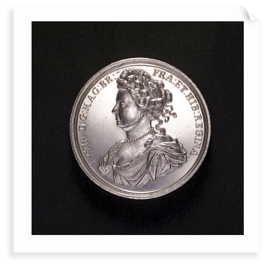 Medal commemorating the attempted invasion of Scotland, 1708; obverse by M. Brunner