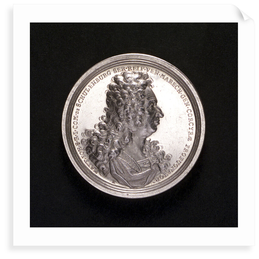 Medal commemorating the defence of Corfu under Count Schulenburg, 1716; obverse by P.H. Muller