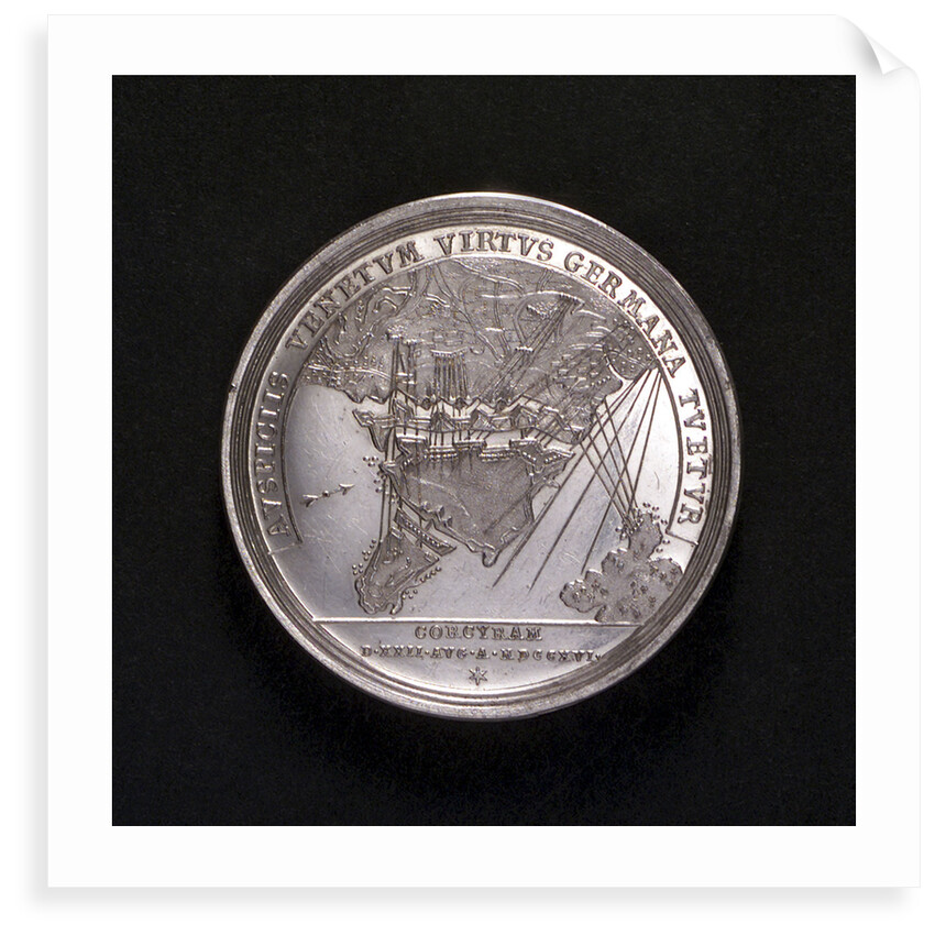 Medal commemorating the defence of Corfu under Count Schulenburg, 1716; reverse by P.H. Muller