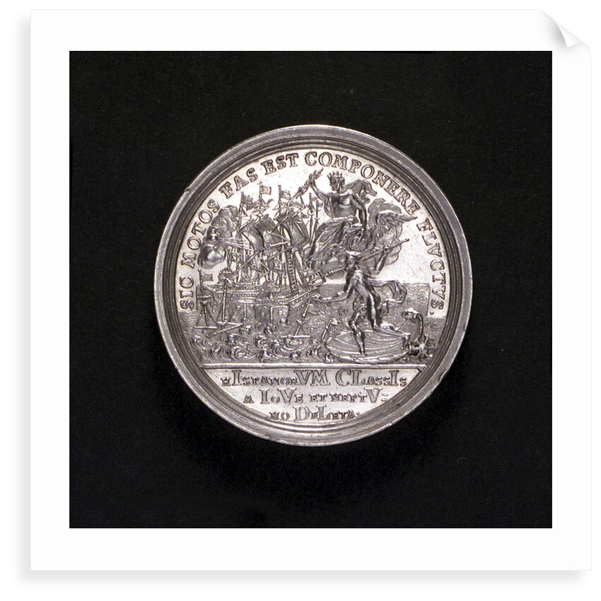 Medal commemorating the Battle of Cape Passaro, 1718; reverse by G.W. Vestner