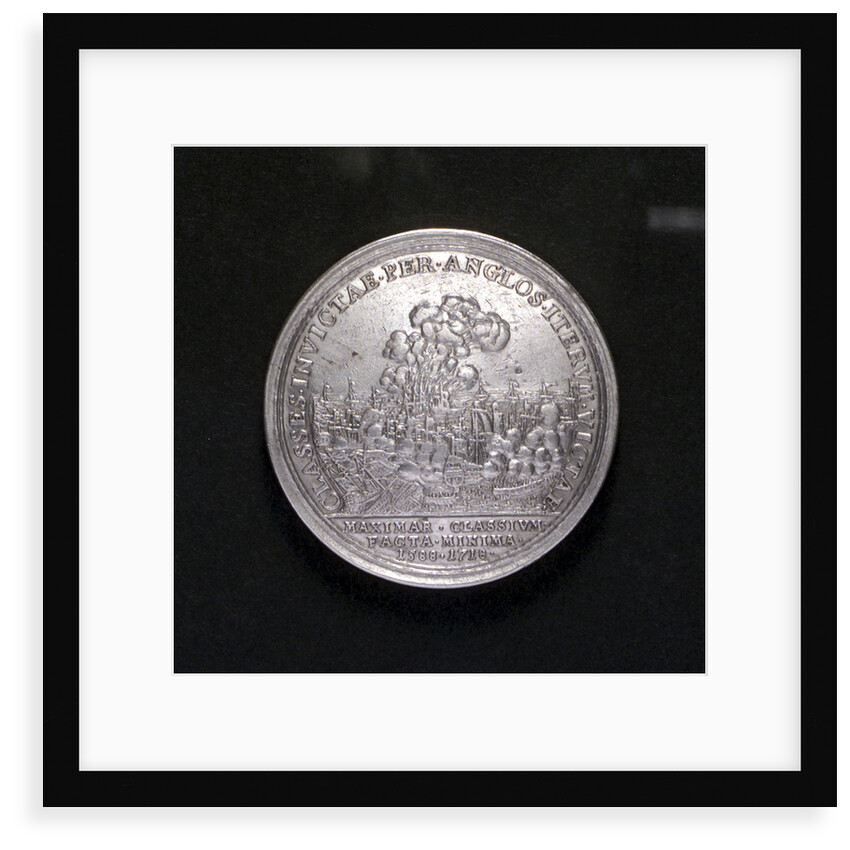 Medal commemorating the Battle of Cape Passaro and the Spanish Armada compared; reverse by G.W. Vestner