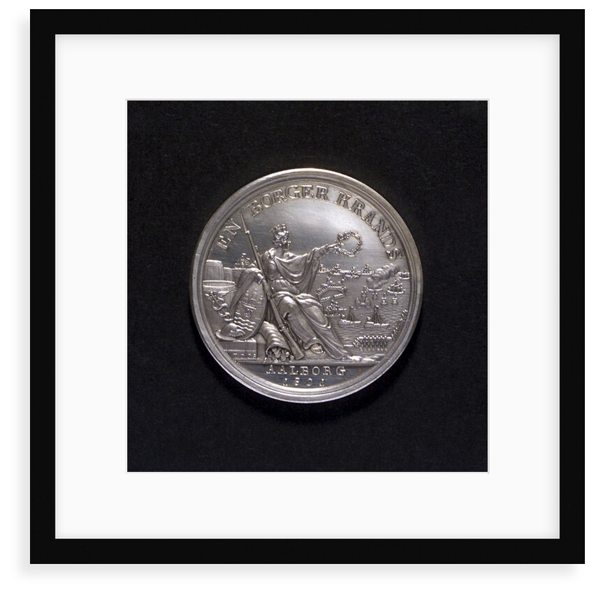 Medal commemorating the Battle of Copenhagen and the manning of the block-ships, 1801; obverse by D.F. Loos