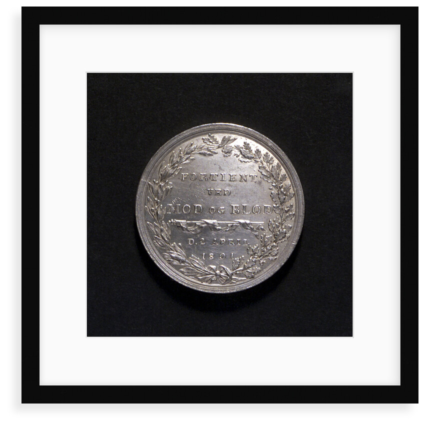 Medal commemorating the Monument to the Fallen at the Battle of Copenhagen; reverse by D.F. Loos