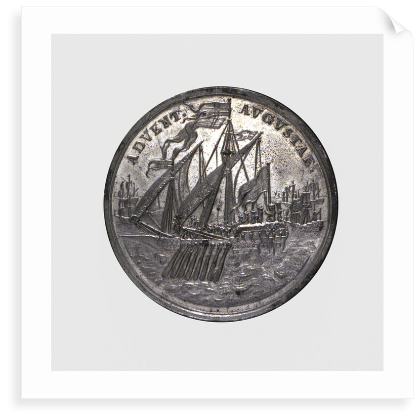Medal commemorating the arrival of Princess Louisa of Mecklenburg-Güstrow for her marriage to the Crown Prince, 1695 by C. Schneider