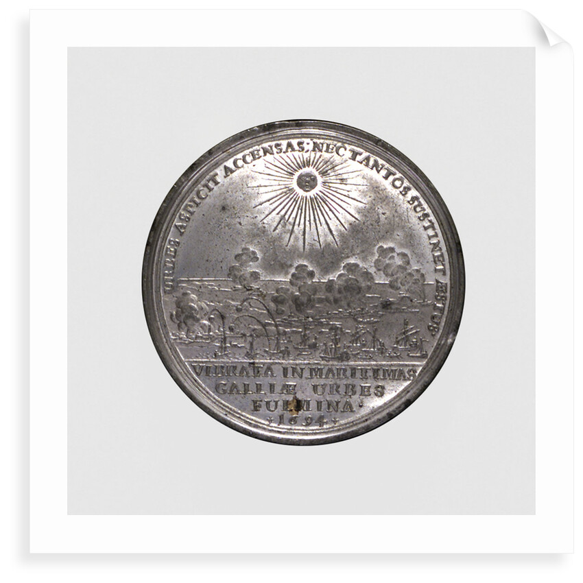 Medal commemorating the French coast bombarded, 1694; reverse by F. Kleinert