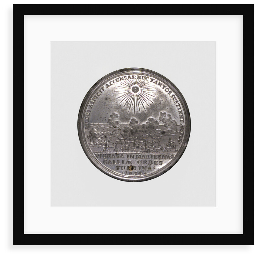 Medal commemorating the French coast bombarded, 1694; reverse by F. Kleinert