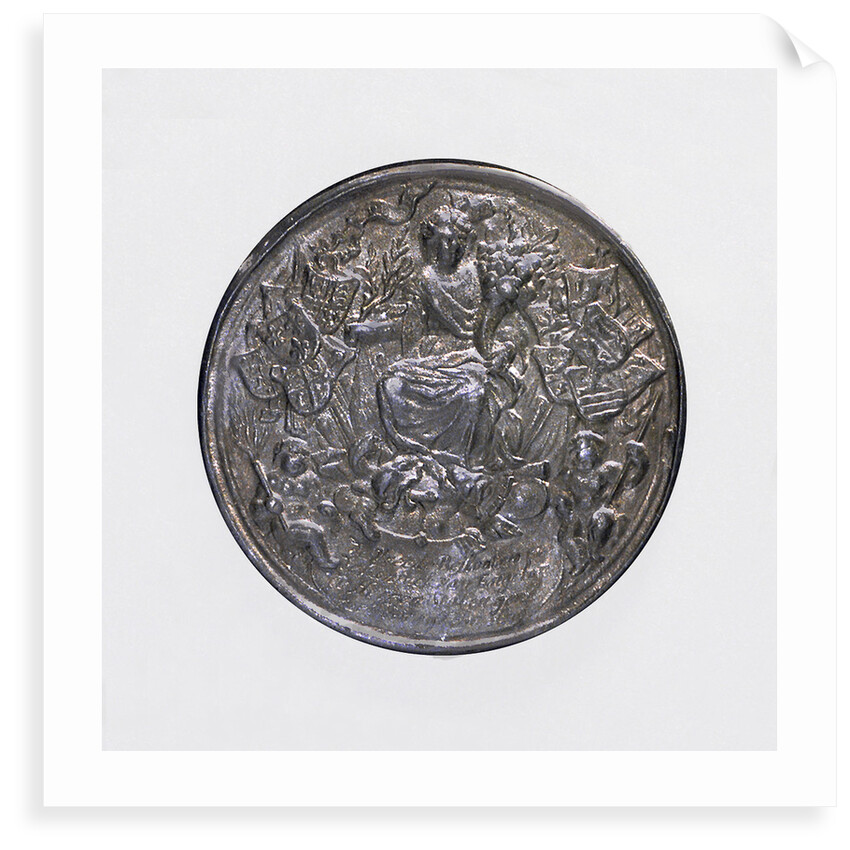 Medal commemorating the Peace of London and Admiral de Ruyter, 1674; reverse by P. van Abeele