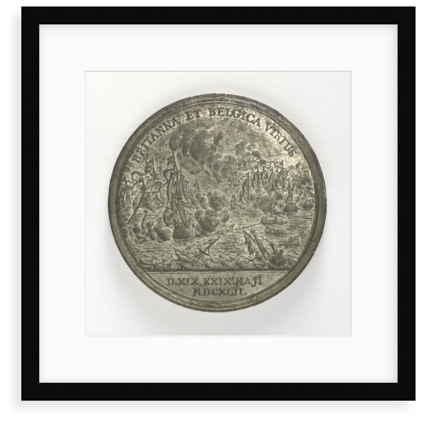 Medal commemorating the Battle of la Hogue, 1692; reverse by J. Smeltzing