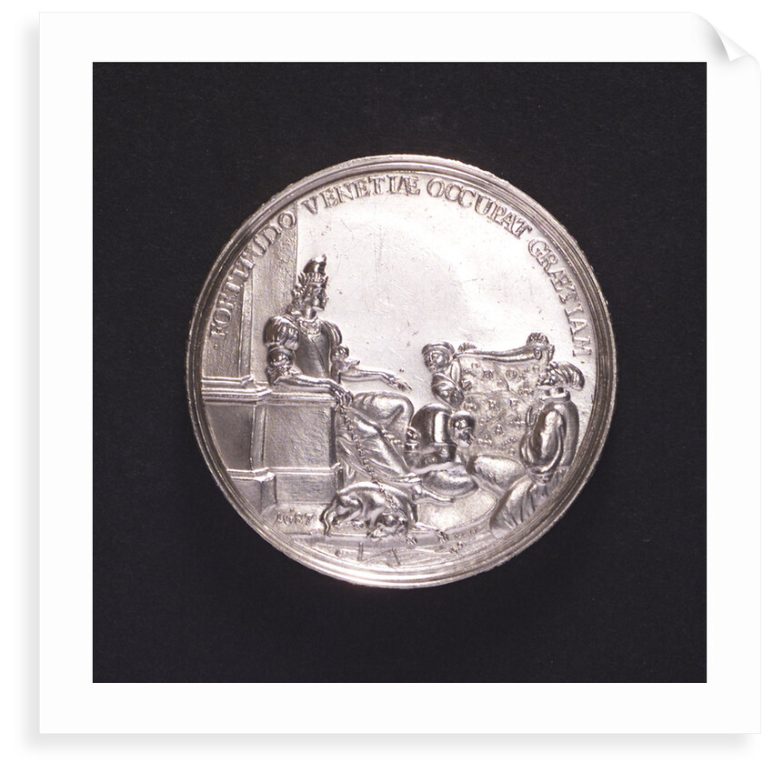 Medal commemorating the capture of the Morea, 1687; reverse by M. Brunner