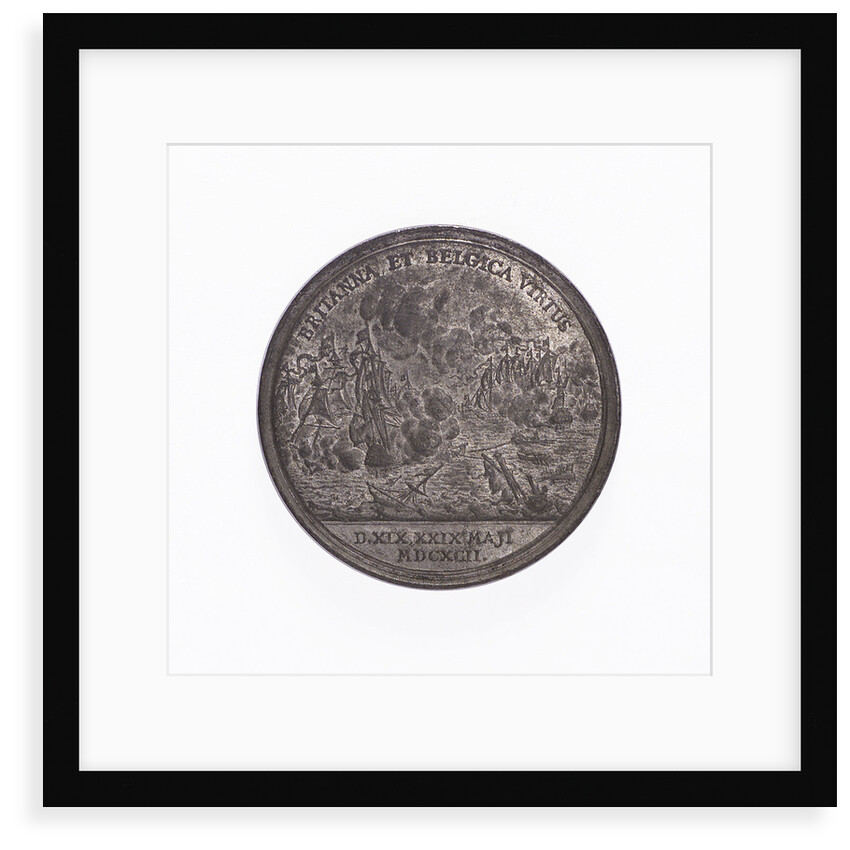 Medal commemorating the Battle of la Hogue, 1692; reverse by J. Smeltzing